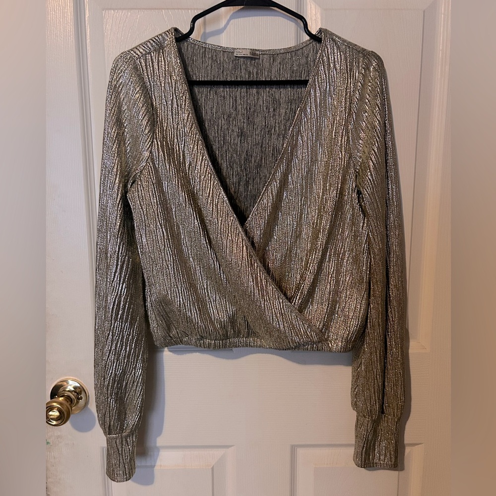 Zara Collection Women’s Top sz L large, long sleeve special ocassion EUC